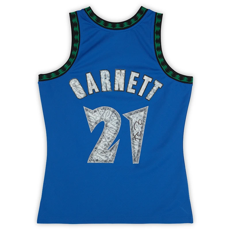 Kevin Garnett Minnesota Timberwolves Autographed Mitchell & Ness Blue 2003-04 NBA 75th Anniversary Diamond Swingman Jersey