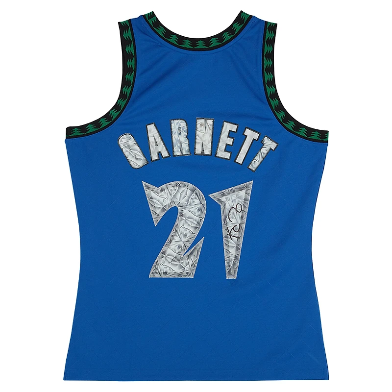 Kevin Garnett Minnesota Timberwolves Autographed Mitchell & Ness Blue 2003-04 NBA 75th Anniversary Diamond Swingman Jersey