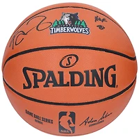 Ballon de basket-ball autographié par Kevin Garnett des Minnesota Timberwolves avec logo de l'équipe Spalding 1996-08 et inscription « HOF 20 »