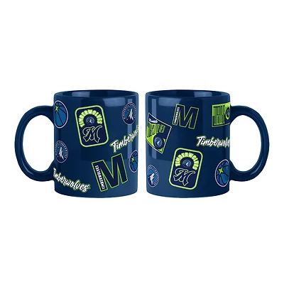Logo Brands Minnesota Timberwolves 2-Pack 15oz. Color Mug Set