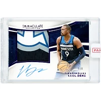 Carte autographiée Luol Deng Minnesota Timberwolves 2024-25 Panini Immaculate Collection Tri-Color Game-Used Relic Purple #PPA-LUO #1/8