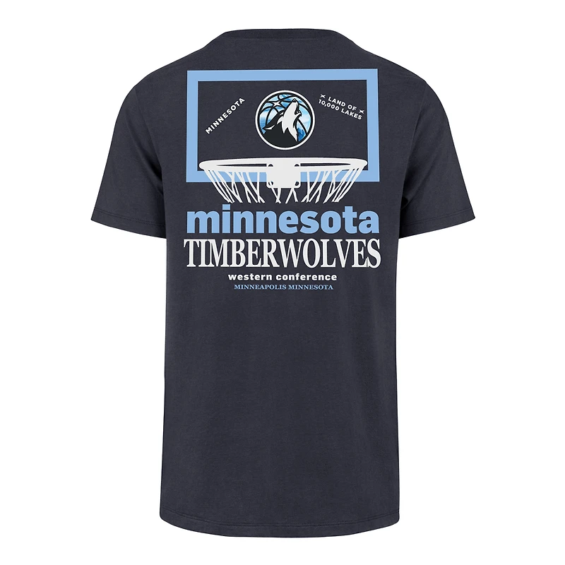 Men's '47  Navy Minnesota Timberwolves City Edition Backboard T-Shirt