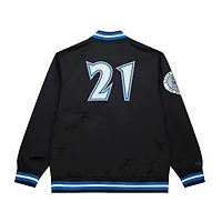 Veste en satin à boutons-pression complète Kevin Garnett noire des Minnesota Timberwolves NBA Legends pour homme de Mitchell & Ness