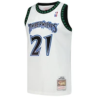 Men's Mitchell & Ness Kevin Garnett White Minnesota Timberwolves Hardwood Classics Swingman Jersey
