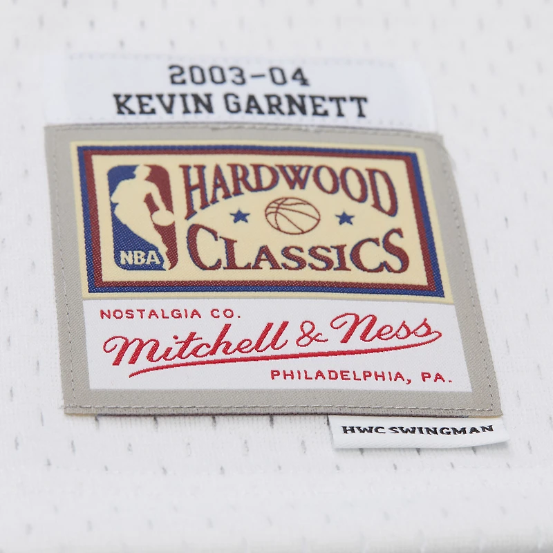 Men's Mitchell & Ness Kevin Garnett White Minnesota Timberwolves Hardwood Classics Swingman Jersey