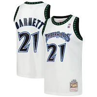 Men's Mitchell & Ness Kevin Garnett White Minnesota Timberwolves Hardwood Classics Swingman Jersey