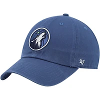 Casquette ajustable Minnesota Timberwolves Core Logo Clean Up, bleu marine, modèle 47