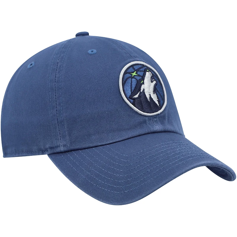 Men's '47 Navy Minnesota Timberwolves Core Logo Clean Up Adjustable Hat