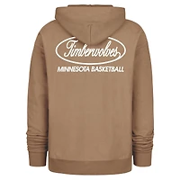Men's '47 Khaki Minnesota Timberwolves Triple Double Foundation Premium Hoodie Sweatshirt