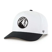 Casquette ajustable Hitch noire et blanche des Timberwolves du Minnesota 1947 pour homme