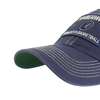 Casquette ajustable Wabash Patch Clean Up pour homme, bleu marine/beige, Minnesota Timberwolves, 1947
