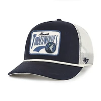 Men's '47 Navy Minnesota Timberwolves Emmett Heavy Twill Trucker Hitch Adjustable Hat
