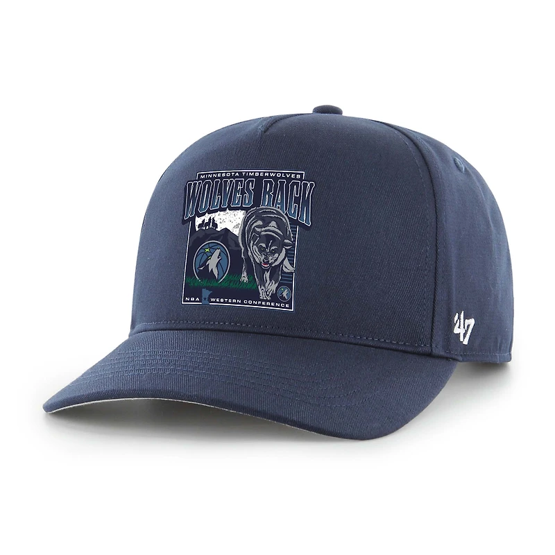 Men's '47 Navy Minnesota Timberwolves Solid Hitch Adjustable Hat