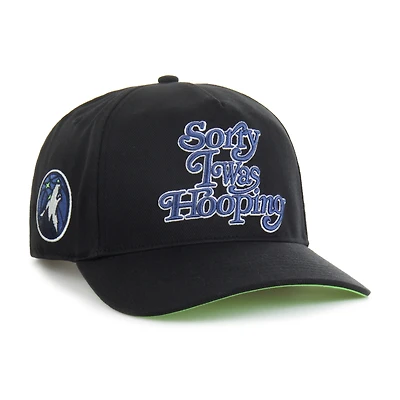 Men's Brand Seen by '47 Black Minnesota Timberwolves Sorry I Was Hooping Hitch Adjustable Hat
