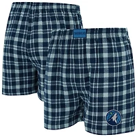 Men's Concepts Sport Navy/Gray Minnesota Timberwolves Hawthorn Flannel Boxer