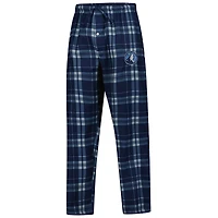 Men's Concepts Sport Navy Minnesota Timberwolves Regulate Long Sleeve T-Shirt & Plaid Pant Set