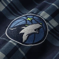 Ensemble t-shirt à manches longues et pantalon carreaux bleu marine Minnesota Timberwolves pour homme Concepts Sport