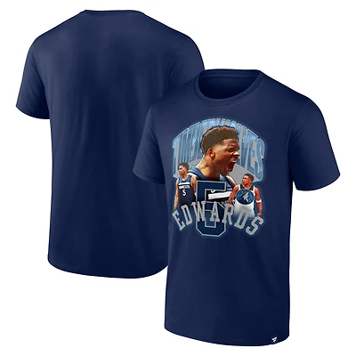 T-shirt Fanatics Anthony Edwards bleu marine pour homme, Minnesota Timberwolves Notorious 4.0