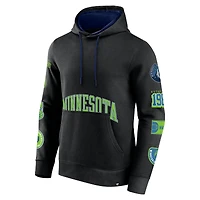 Sweat à capuche noir Fanatics Minnesota Timberwolves Wild Winner pour hommes