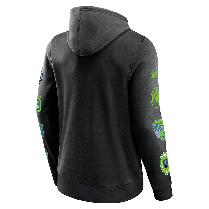 Sweat à capuche noir Fanatics Minnesota Timberwolves Wild Winner pour hommes