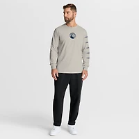 Men's Fanatics Cream Minnesota Timberwolves Crossover Collection Ball Screen Action Premium Long Sleeve T-Shirt