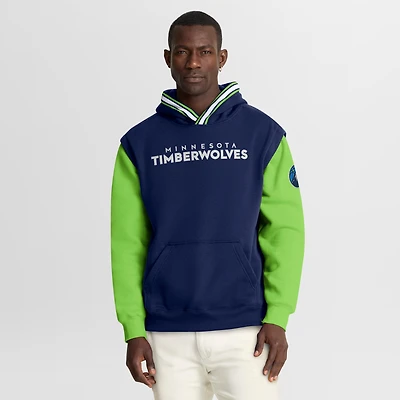 Men's Fanatics  Navy/Green Minnesota Timberwolves Half Court Shot Clock Fastbreak Hoodie