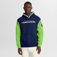 Men's Fanatics  Navy/Green Minnesota Timberwolves Half Court Shot Clock Fastbreak Hoodie