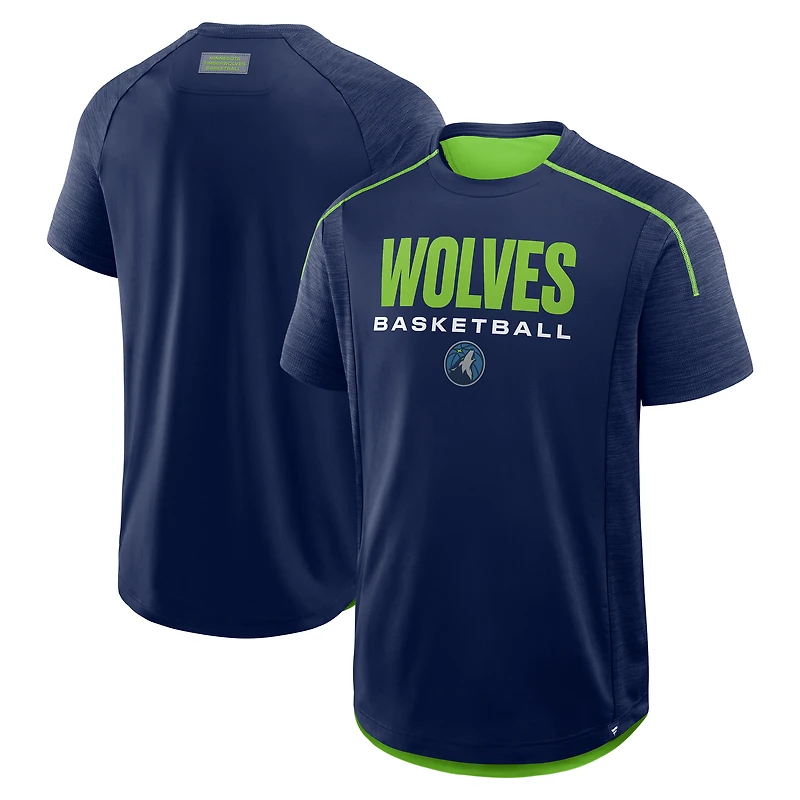 Men's Fanatics Navy Minnesota Timberwolves Inbound Pass Play Practice T-Shirt