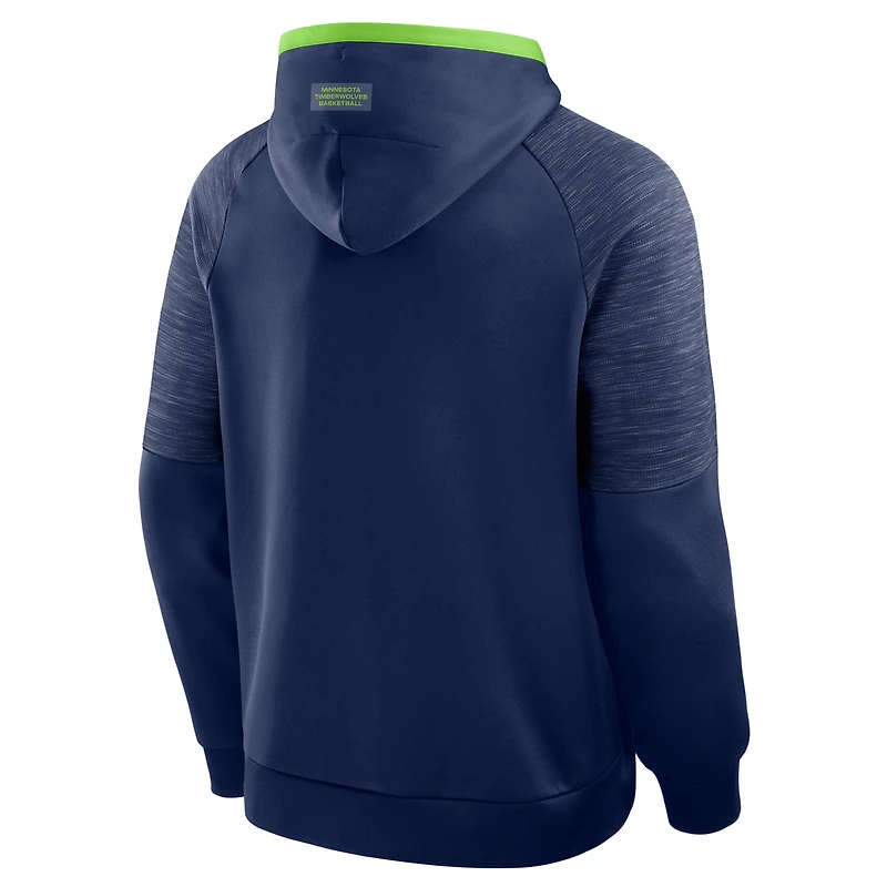 Sweat à capuche Fanatics Navy Minnesota Timberwolves Pick & Roll Defender pour homme