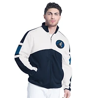 Veste de survêtement entièrement zippée G-III Sports by Carl Banks pour homme, bleu marine/blanc, Minnesota Timberwolves Back Field