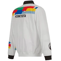 Men's JH Design White Minnesota Timberwolves 2022/23 City Edition Full-Zip Nylon Bomber Jacket