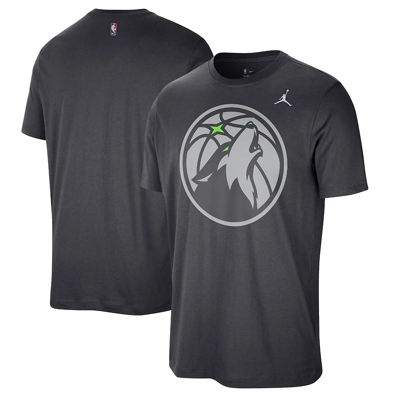 T-shirt Jordan Brand anthracite pour homme, édition Statement Essential, Minnesota Timberwolves
