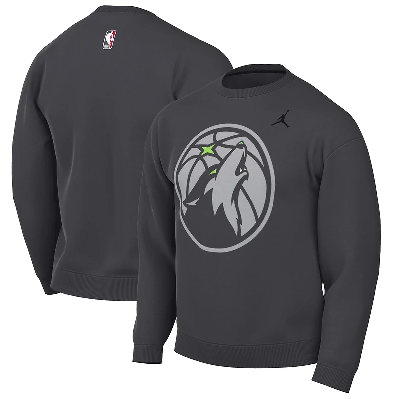 Men's Jordan Brand Anthracite Minnesota Timberwolves Statement Edition Sweatshirt