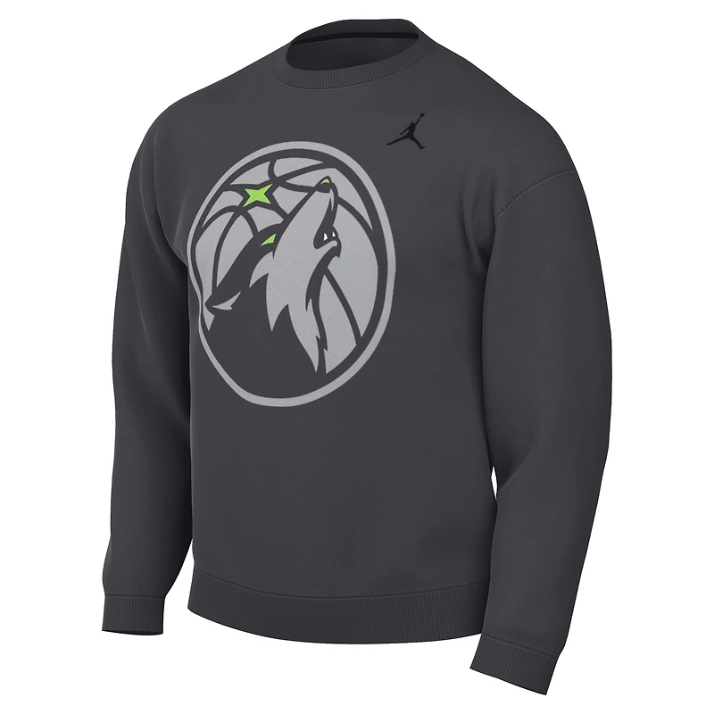 Men's Jordan Brand Anthracite Minnesota Timberwolves Statement Edition Sweatshirt