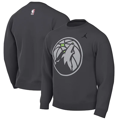 Men's Jordan Brand Anthracite Minnesota Timberwolves Statement Edition Sweatshirt