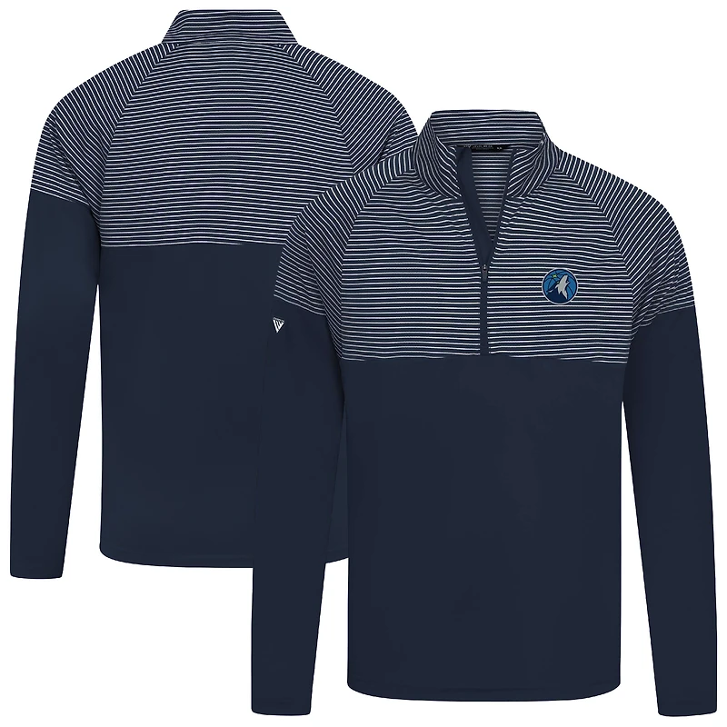Haut à glissière quart de tour bleu marine rayures classiques des Timberwolves du Minnesota pour homme