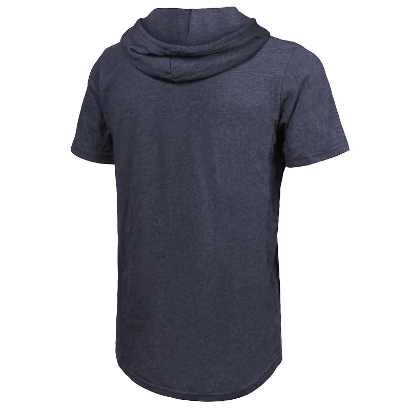 T-shirt à capuche bleu marine pour homme Majestic Threads, motif tri-blend des Minnesota Timberwolves