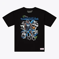 Men's Mitchell & Ness Anthony Edwards Black Minnesota Timberwolves Chalked Up T-Shirt