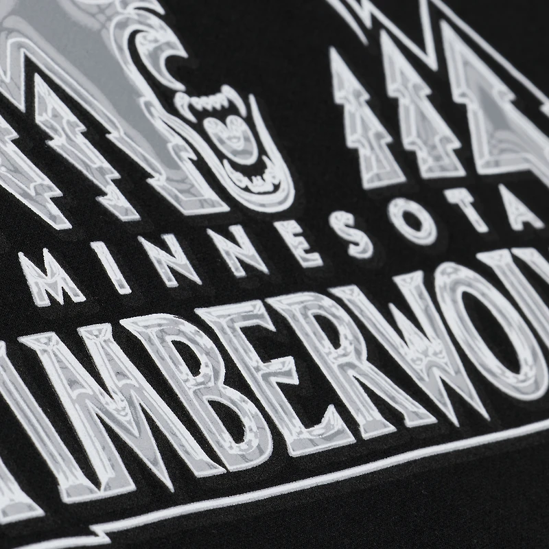 Sweat à capuche chromé noir Mitchell & Ness Minnesota Timberwolves pour homme