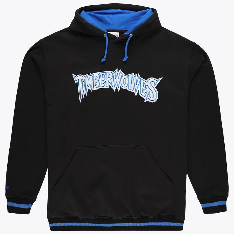 Men's Mitchell & Ness Black Minnesota Timberwolves Hardwood Classics Big Tall Hoodie