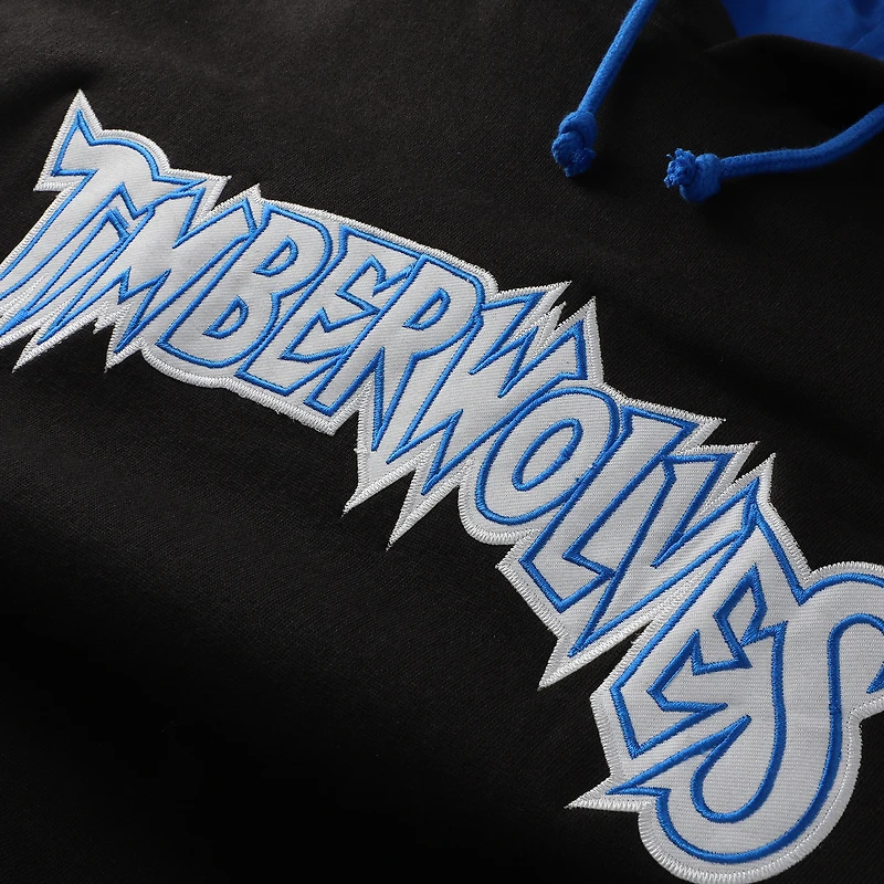 Men's Mitchell & Ness Black Minnesota Timberwolves Hardwood Classics Big Tall Hoodie