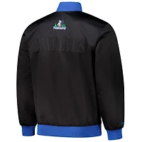 Veste en satin léger à boutons-pression Hardwood Classics Team OG 3.0 pour homme des Timberwolves du Minnesota Mitchell & Ness noire