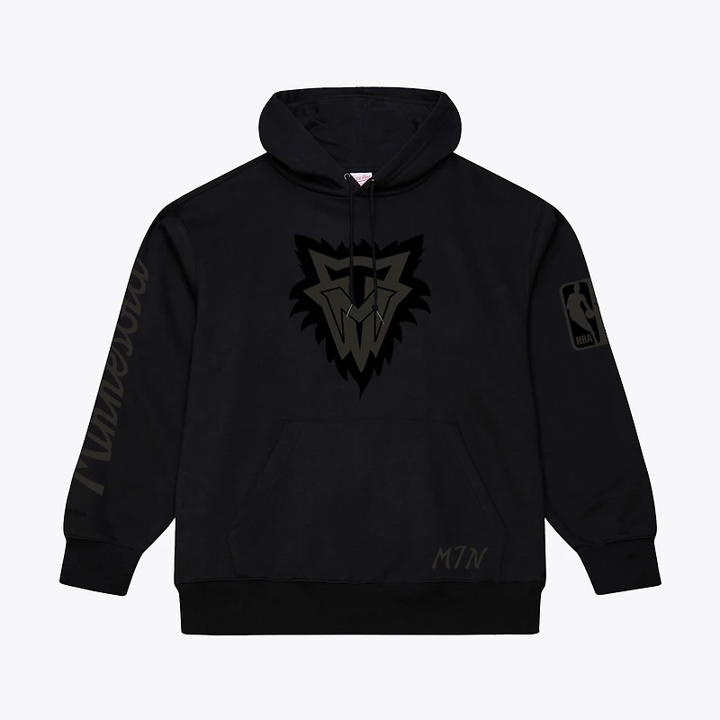 Sweat à capuche polaire Phantom noir Mitchell & Ness pour homme, Minnesota Timberwolves