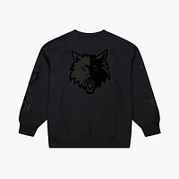 Sweat-shirt polaire Phantom noir Mitchell & Ness pour homme, Minnesota Timberwolves