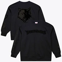 Men's Mitchell & Ness Black Minnesota Timberwolves Phantom Fleece Sweatshirt