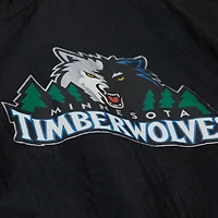 Veste coupe-vent entièrement zippée noire Mitchell & Ness Minnesota Timberwolves Playmaker pour homme