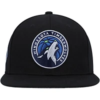 Casquette Snapback Minnesota Timberwolves Side Core 2.0 Mitchell & Ness pour homme, noir