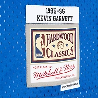 Maillot Swingman divisé Mitchell & Ness Kevin Garnett pour hommes, noir/bleu, Minnesota Timberwolves Hardwood Classics 1995/96