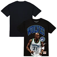 T-shirt noir Mitchell & Ness Kevin Garnett pour homme, motif arches du joueur des Minnesota Timberwolves Hardwood Classics