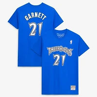 T-shirt avec nom et numéro Mitchell & Ness Kevin Garnett Minnesota Timberwolves Hardwood Classics pour homme